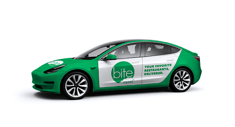 Bite Squad Plans Test of Tesla Model 3s for Delivery Fleet
