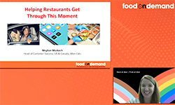 Food On Demand Conference 2020 Delivering a Customer Experience