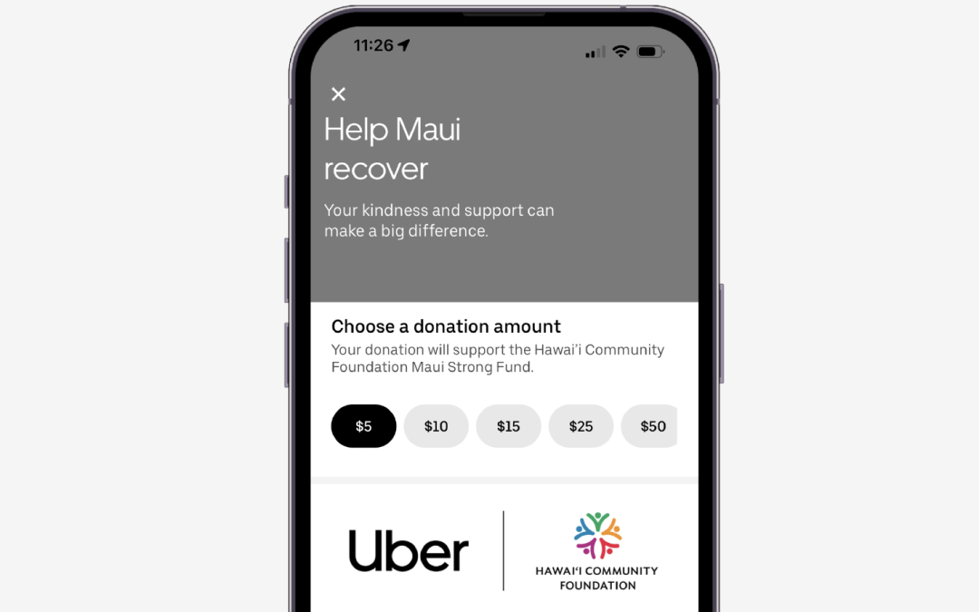 Uber Launches Donation Support for Maui Fire Relief