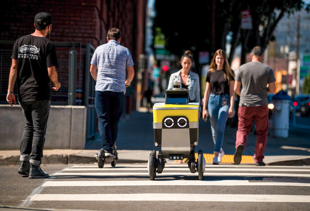 Serve's robots deliver food from more than 300 restaurants in Los Angeles. 