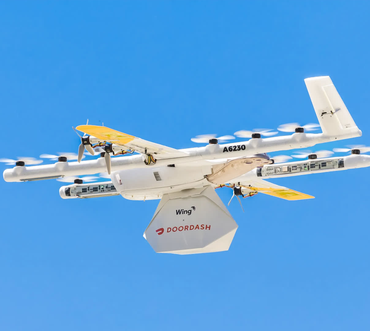 GoTo Foods teamed with Wing and DoorDash for drone delivery in Frisco, Fort Worth, and Plano Texas. 
