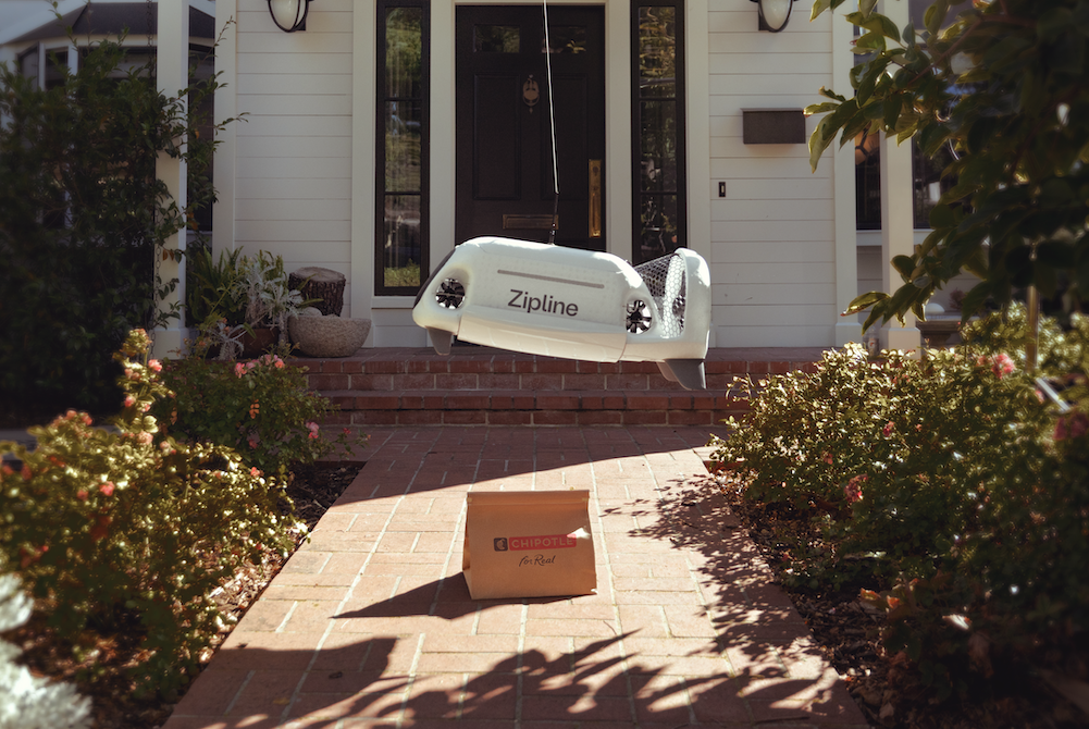 Chipotle Taps Zipline for Drone Delivery