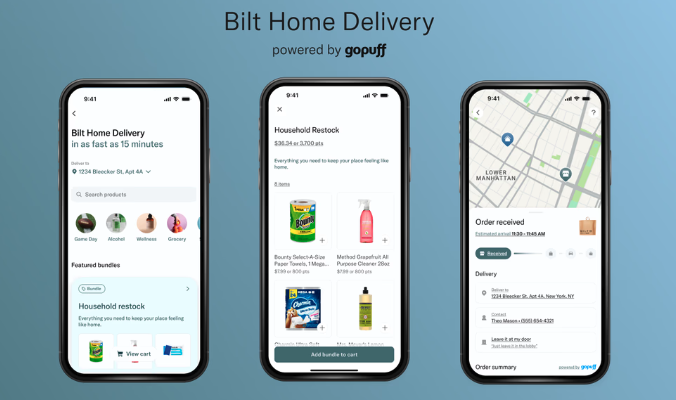 Bilt Lets Renters Use Rewards Points for Gopuff Deliveries