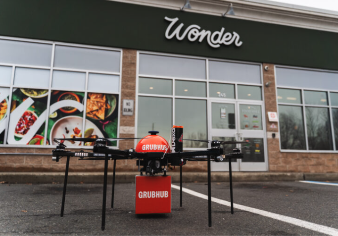Grubhub Tests Drone Delivery from Wonder Location