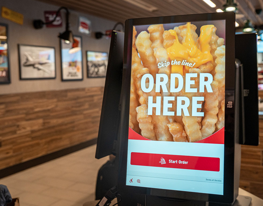 Travelers will have several ways to order and receive their including self-serve kiosks.